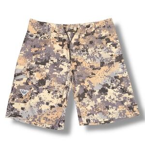 Columbia PFG Amphibious Assault Mens 38 Camo Board Shorts Fishing 11 Inseam